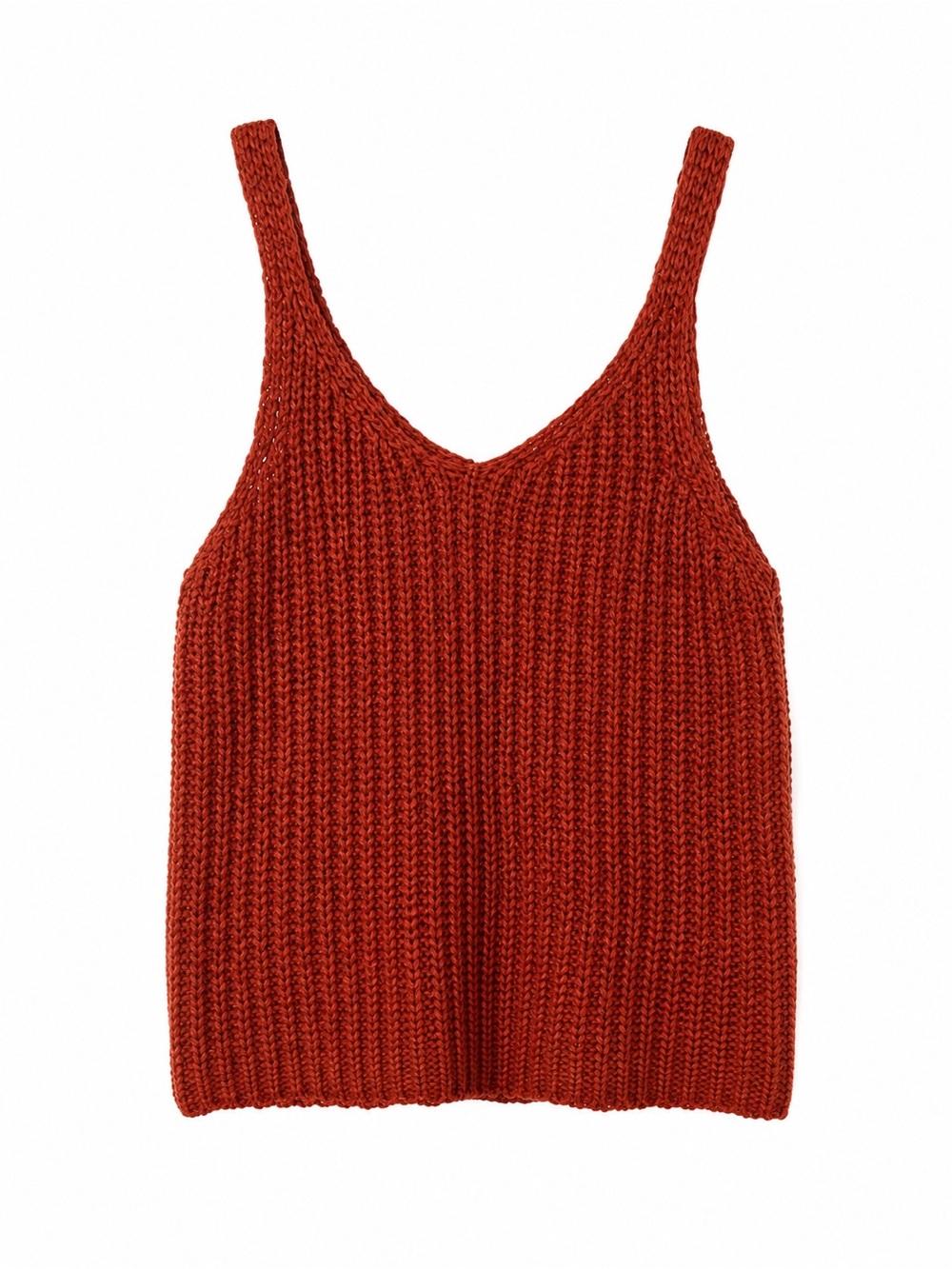 moon & madison Terracotta Knit Tank Top